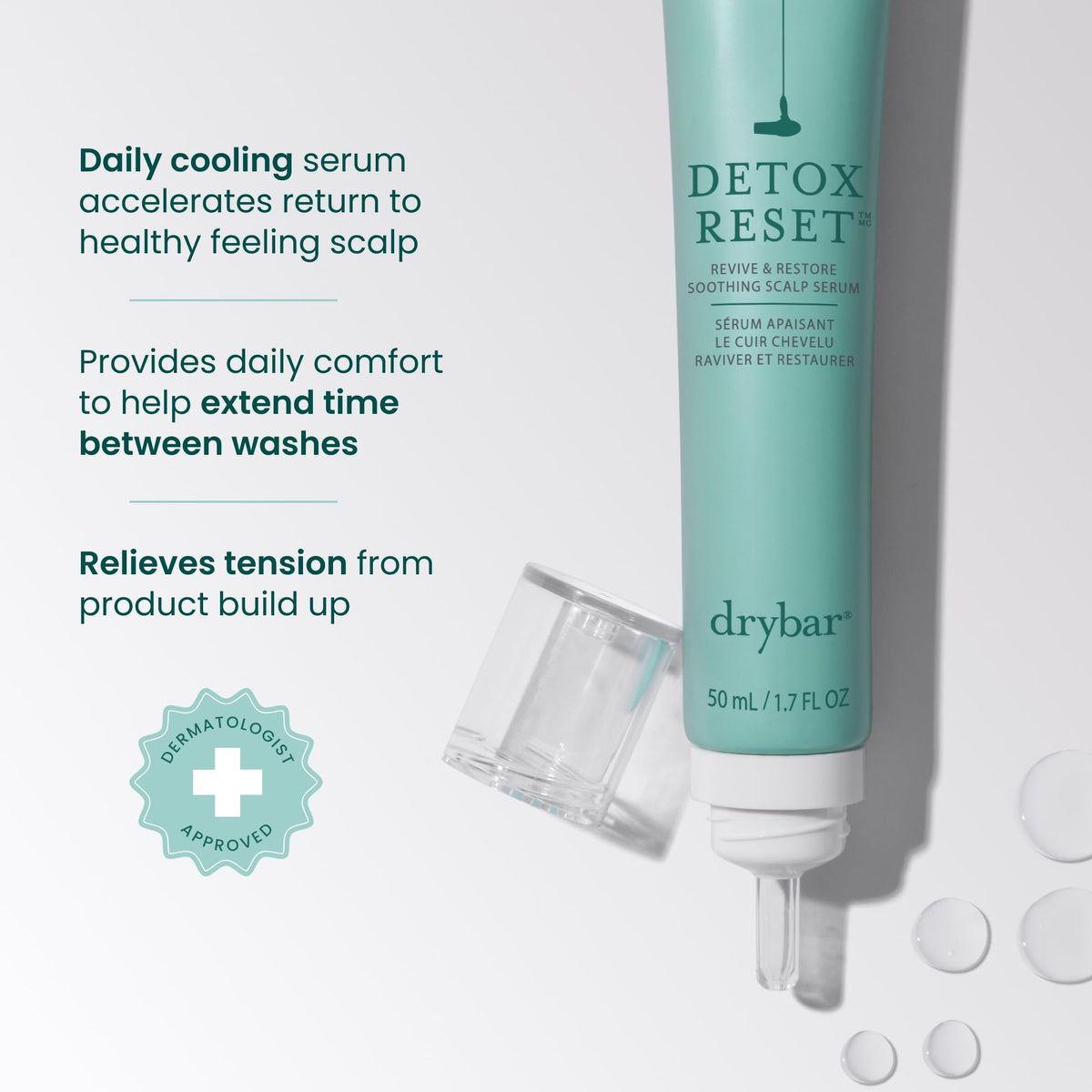 Lavender Drybar Detox Reset Revive & Restore Soothing Scalp Serum, 1.7 oz