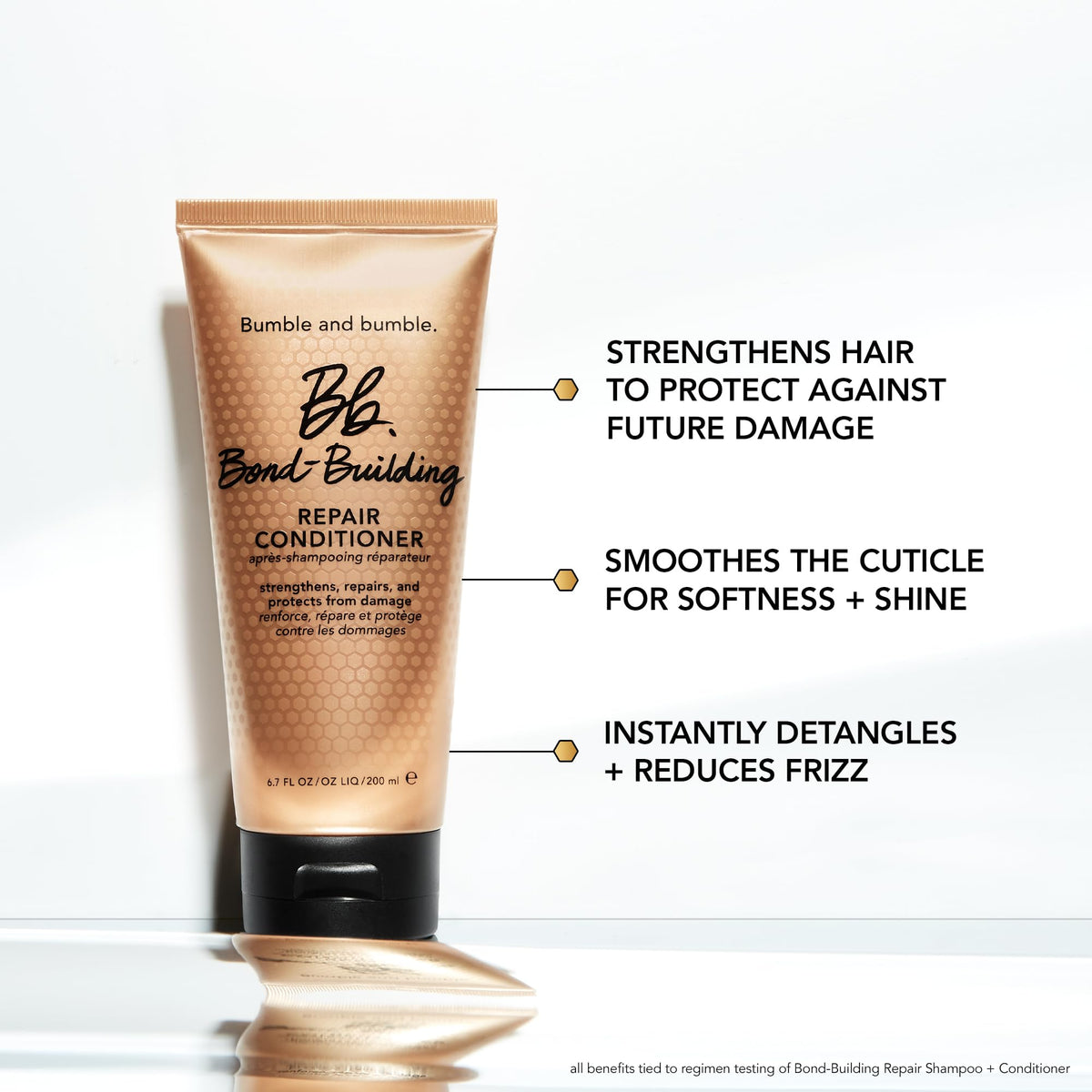 White Smoke Bumble and bumble. Bond-Building Hair Repair Conditioner | Strengthens and Prevents Breakage | Smooths Frizz, Adds Shine | For Damaged Curly, Wavy, Straight Hair Types