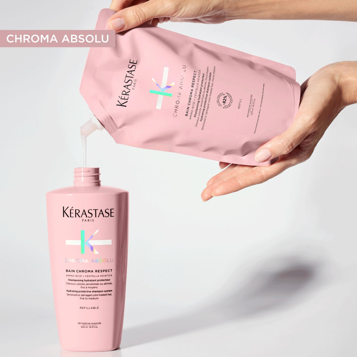 Lavender KÉRASTASE Chroma Absolu Shampoo for Fine to Medium Color-Treated Hair