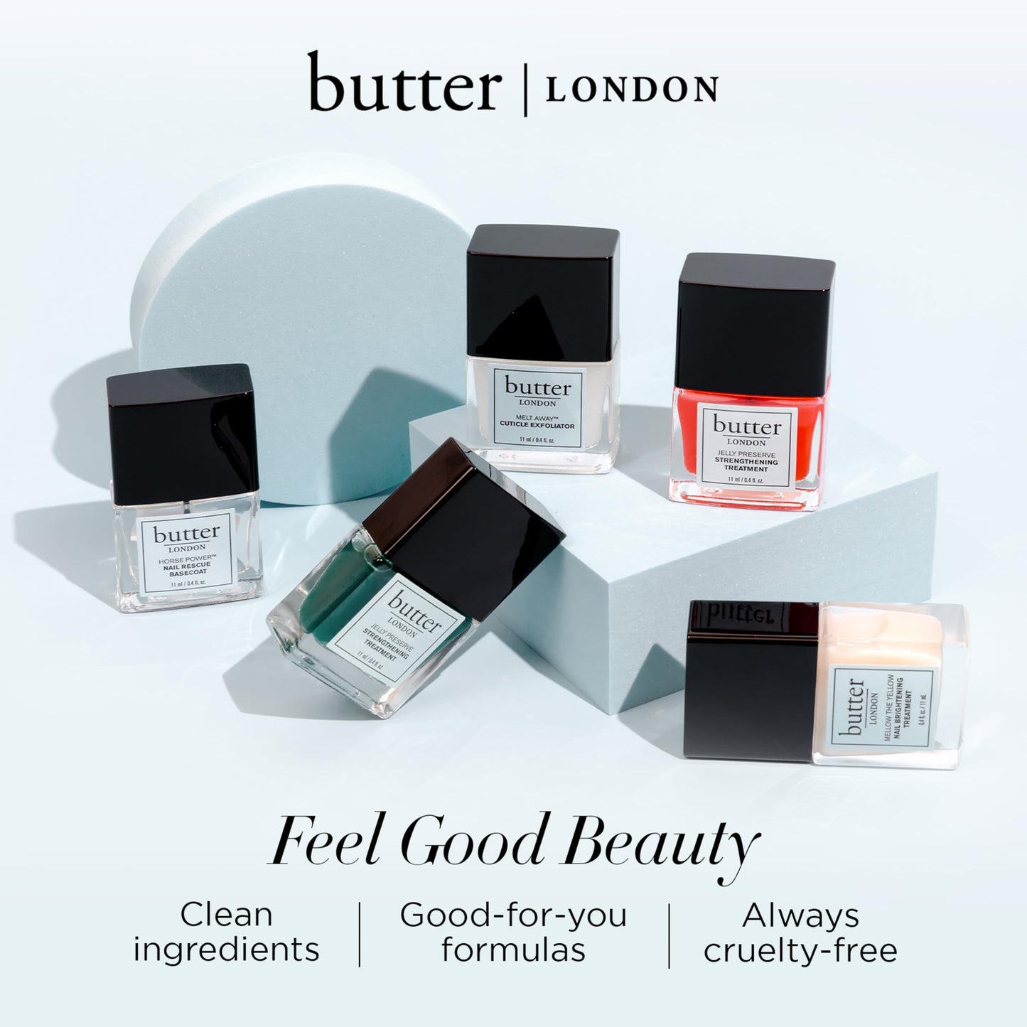 Alice Blue Butter LONDON Nail Polish Remover Pads, Nail Scrubbers (10 Count) - 2-in-1 Prep & Lacquer Remover Nail Wipes - Travel-Friendly Gel Fingernail Polish Remover - Cruelty-Free, Paraben-Free & Gluten-Free