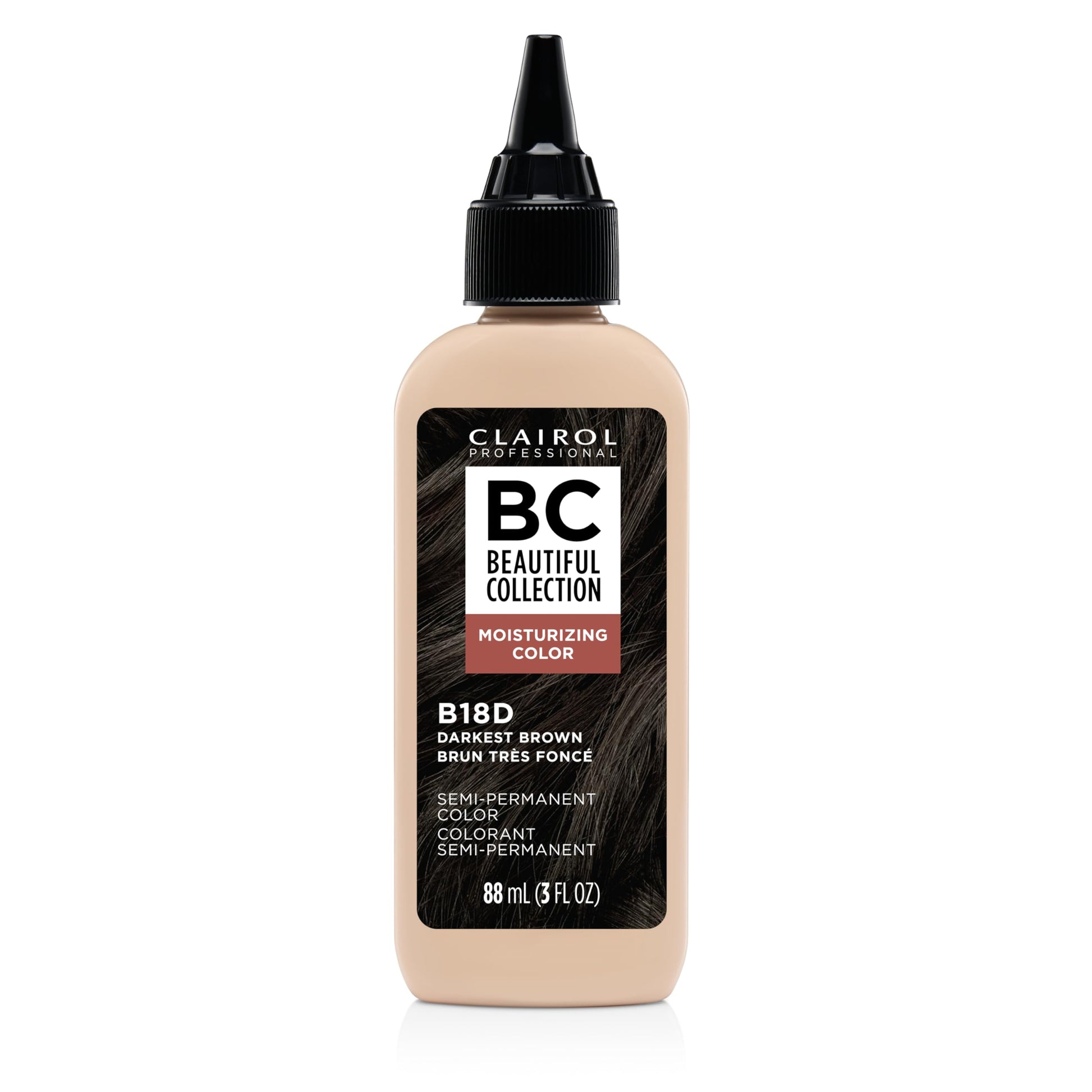 White Smoke Clairol Professional Beautiful Collection Hair Color, 18D Darkest Brown, 3 Fl Oz - Packaging May Vary