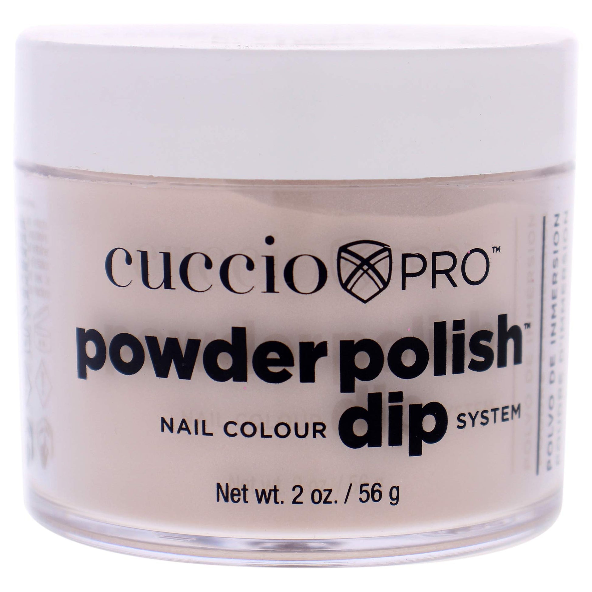 Light Gray Cuccio Pro Powder Polish Dip - Bite Your Lip - Nail Lacquer for Manicures & Pedicures, Easy & Fast Application/Removal - No LED/UV Light Needed - Non-Toxic, Odorless, Highly Pigmented - 2 oz