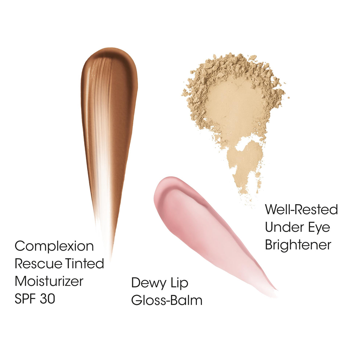 White Smoke bareMinerals 3-Piece Clean Beauty Gift Set, Includes 3 Full-Sizes, Tinted Moisturizer Mineral SPF 30 + Hyaluronic Acid, Under-Eye Brightener + Concealer, Dewy Lip Gloss-Balm Set, Makeup Trio, Vegan