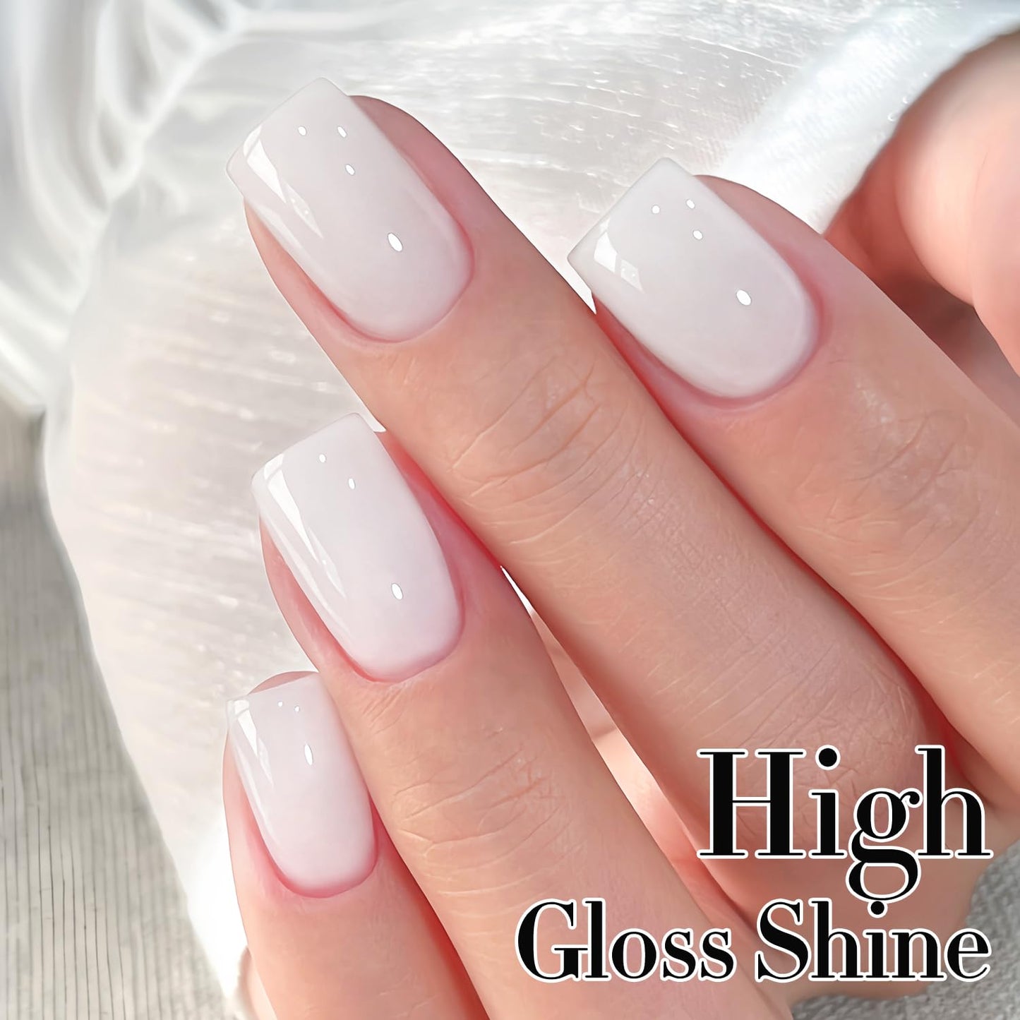 Rosy Brown Double Rhythm 15ML Gel Nail Polish Pure Sheer Same Color Same Bottle Soak Off Gel Polish Art Manicure Salon DIY at Home for Women (Milky White-A1075)