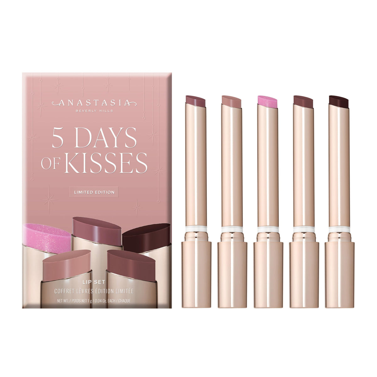 White Smoke Anastasia Beverly Hills - 5 Days of Kisses - Limited Edition Lip Set