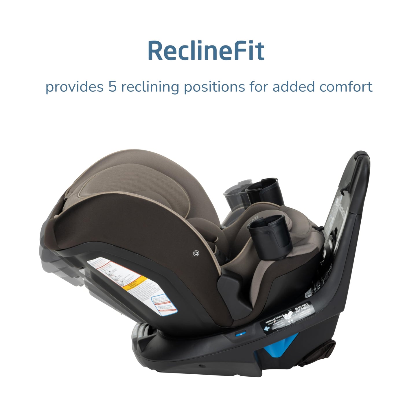 White Smoke Maxi-Cosi Andi 360 Rotating All-in-One Baby Convertible Car Seat, Rear Facing, Forward Facing Infant Toddler Booster, Easy Rotation, Tension System, Harness Adjust, Truffle