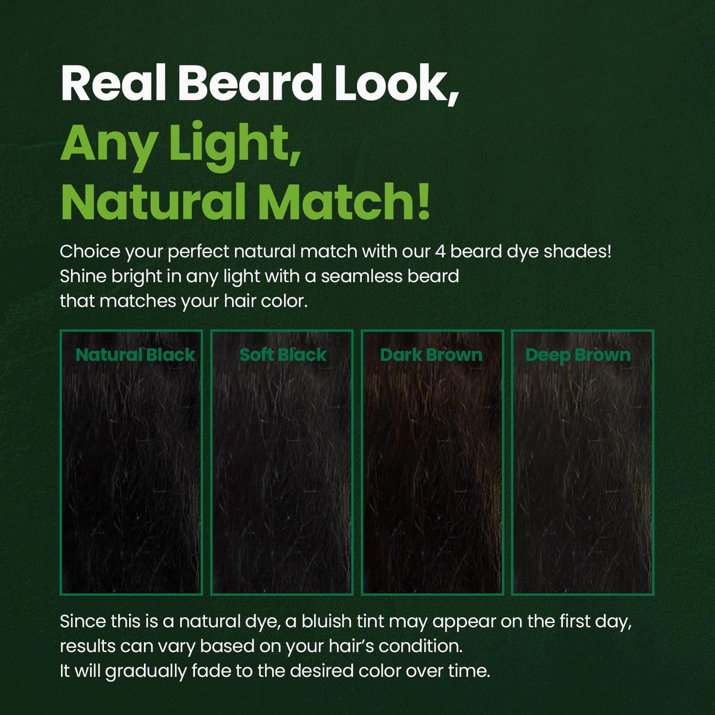 Black Herb For Men Mustache & Beard Dye (Dark Brown, 1 Pack), PPD-Free Ammonia-Free, Vegan with Natural Ingredients, Gentle for Sensitive Skin, No Skin Irritation