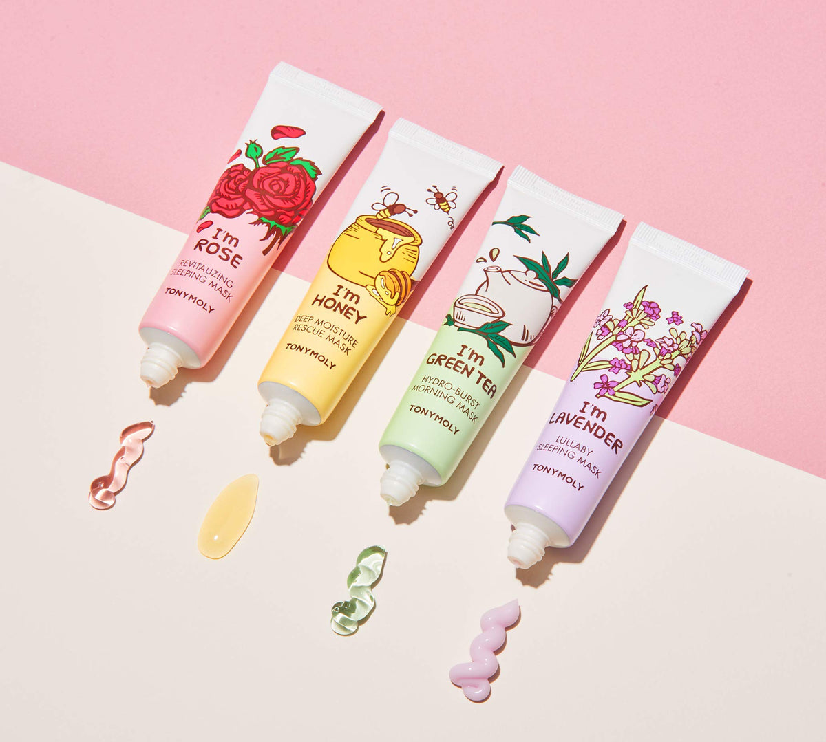 Antique White TONYMOLY I'm Honey Deep Moisture Rescue Mask, Travel Size | Korean Sleeping Mask for Dry Skin | Honey & Propolis Extracts Provide Intense Hydration, Nourishment & Overnight Moisture for a Radiant Glow