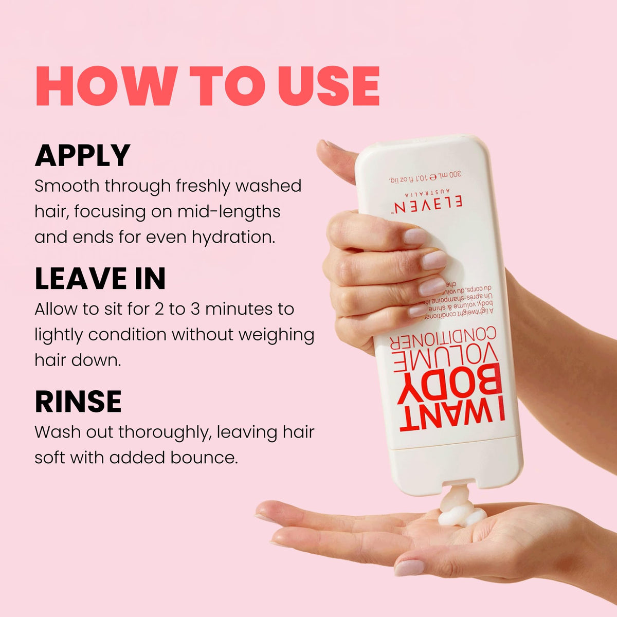 Misty Rose ELEVEN AUSTRALIA I Want Body Volume Hair Conditioner - 32.5 Fl Oz