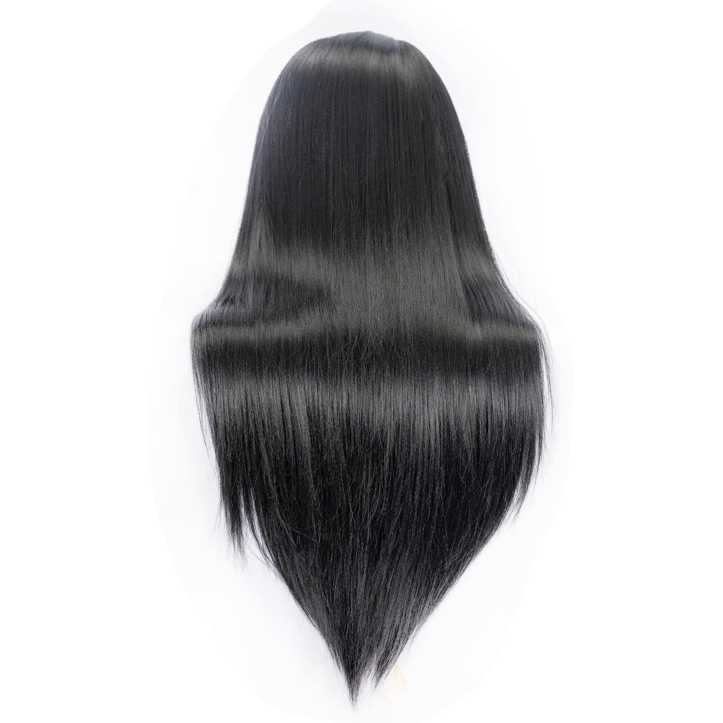 White Smoke Training Head 26"-28'' Mannequin Head Hair Styling Manikin Cosmetology Doll Head Synthetic Fiber Hair Hairdressing Training Model Free Clamp Exquisite Gifts (black)