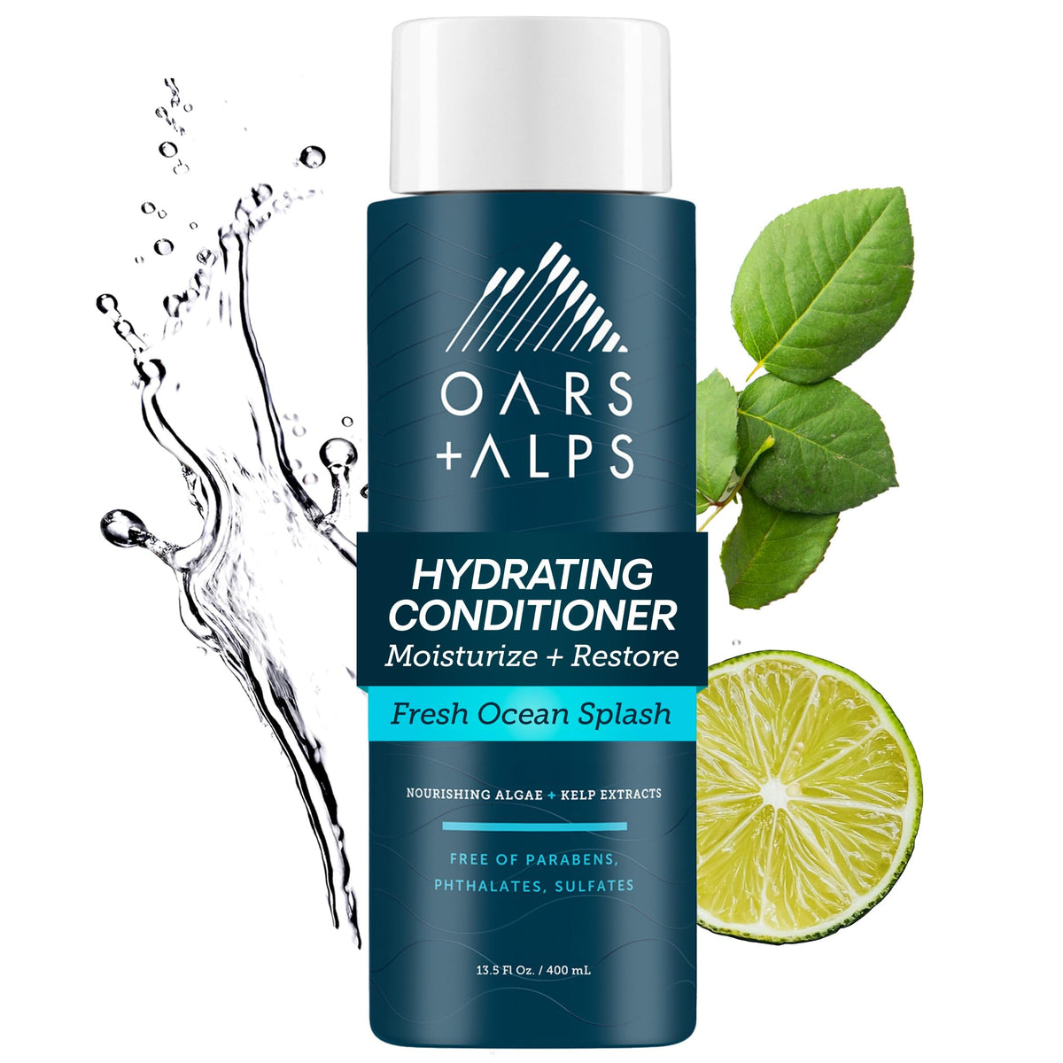 White Smoke Oars + Alps Hydrating Conditioner for Men, Nourishing Formula with Clean Ingredients, Moisturizes & Softens Hair, 1 Pack, 13.5 Fl Oz