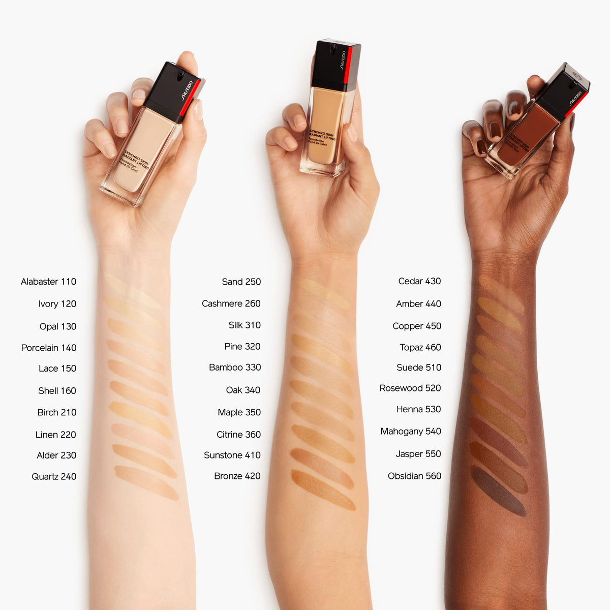 White Smoke Shiseido Synchro Skin Radiant Lifting Foundation SPF 30, 450 Copper - 30 mL - Medium-to-Full, Buildable Coverage - 24-HR Hydration - Transfer, Crease & Smudge Resistant - Non-Comedogenic