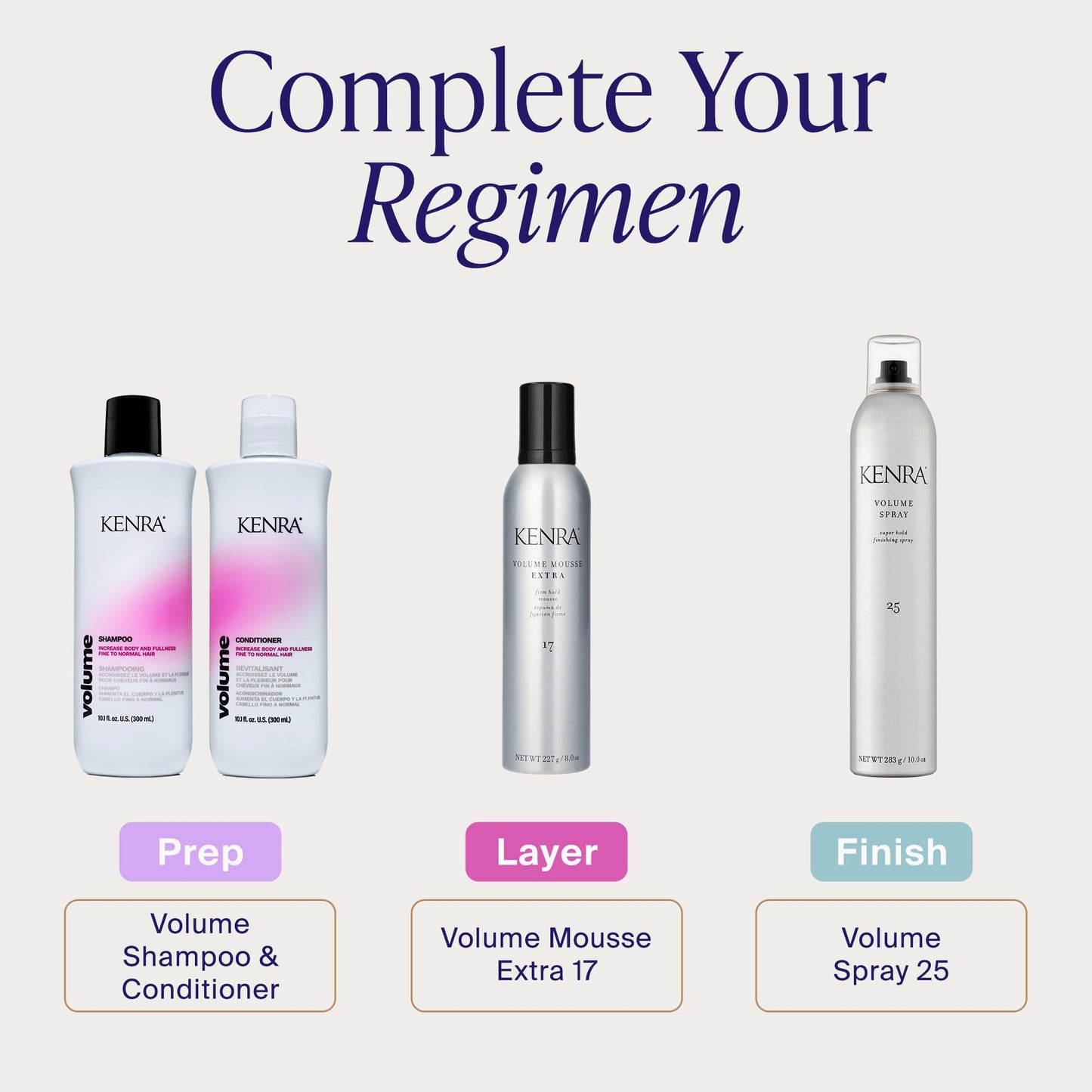 Lavender Kenra Professional Volume Spray 25 80% | Super Hold Finishing & Styling Hairspray | Flake-free & Fast-drying | Wind & Humidity Resistance | All Hair Types | 10 oz