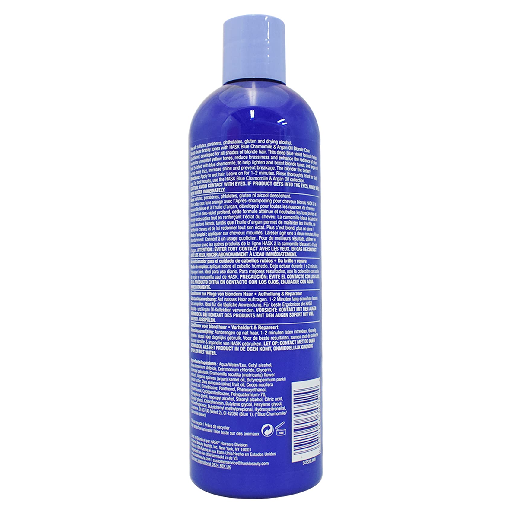 White Smoke Hask Blue Chamomile and Argan Oil Blonde Care Conditioner 12