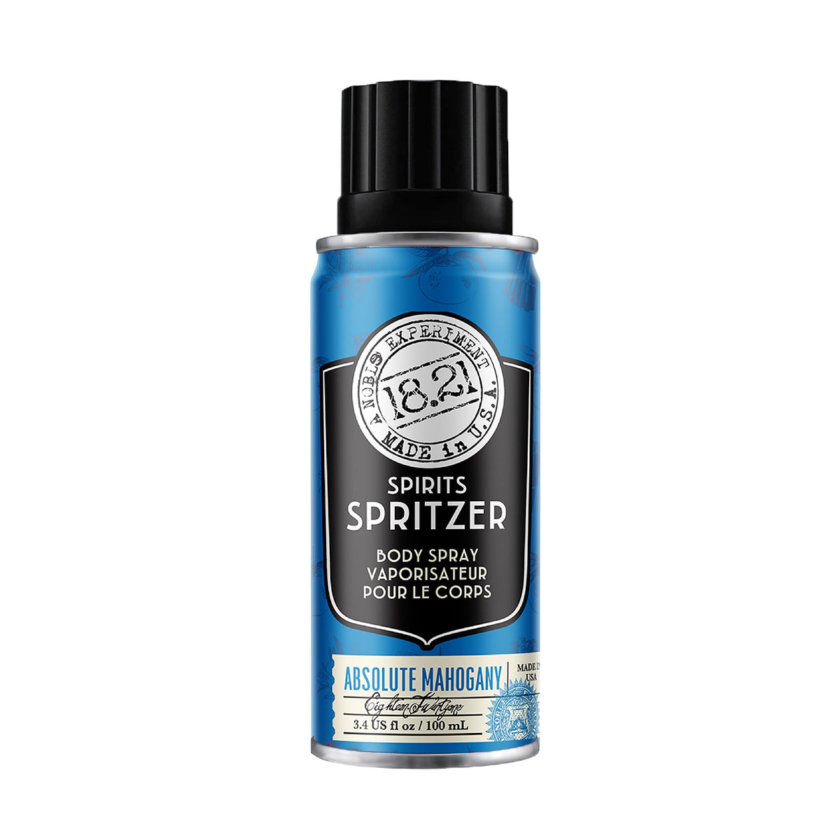 Black 18.21 Man Made Men’s Spirits Spritzer Absolute Mahogany, 3.4 oz. - Long-Lasting All Over Body Spray with Masculine Aromatics - Gifts for Him