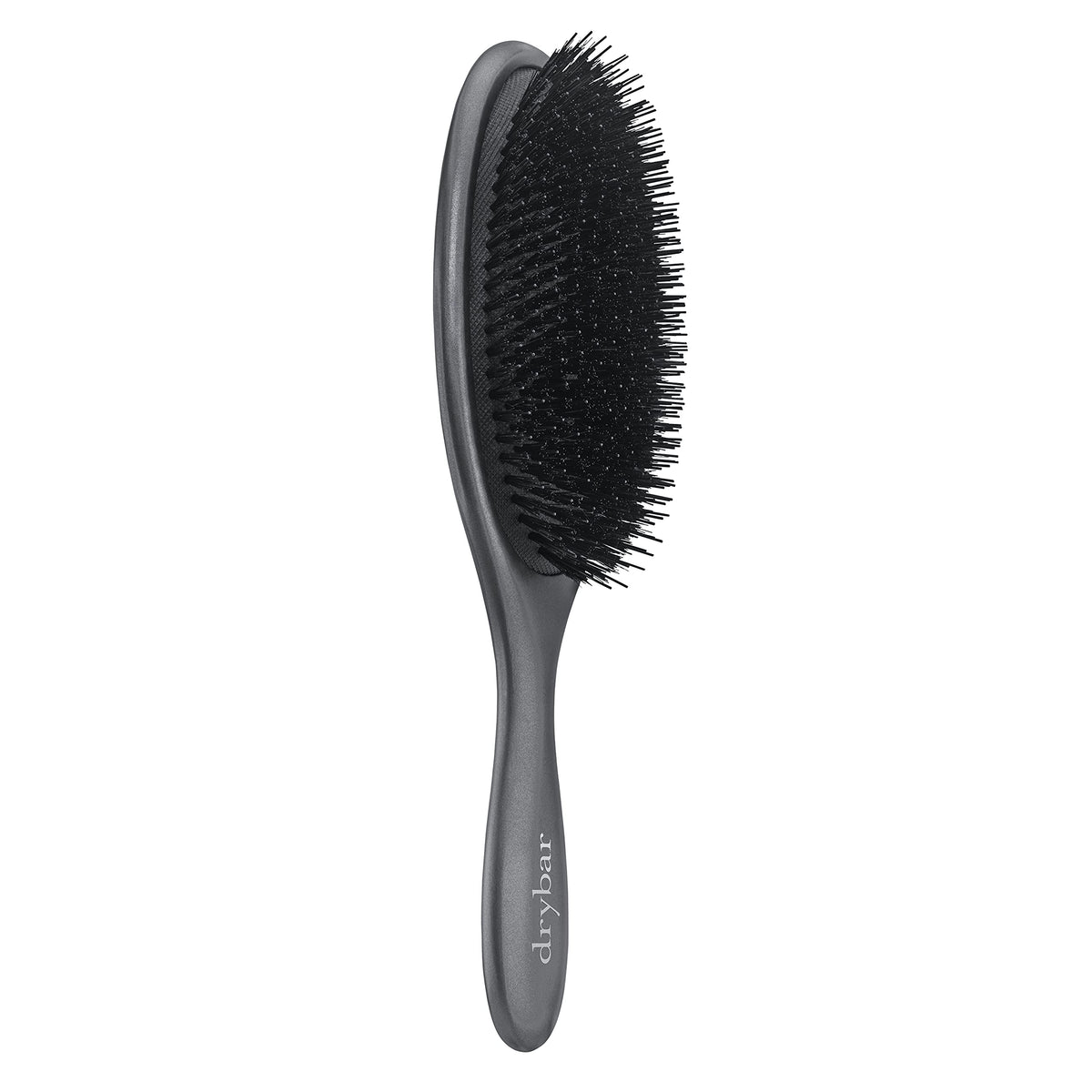 White Smoke Drybar Flat Mate Boar Bristle Brush, Dark Grey