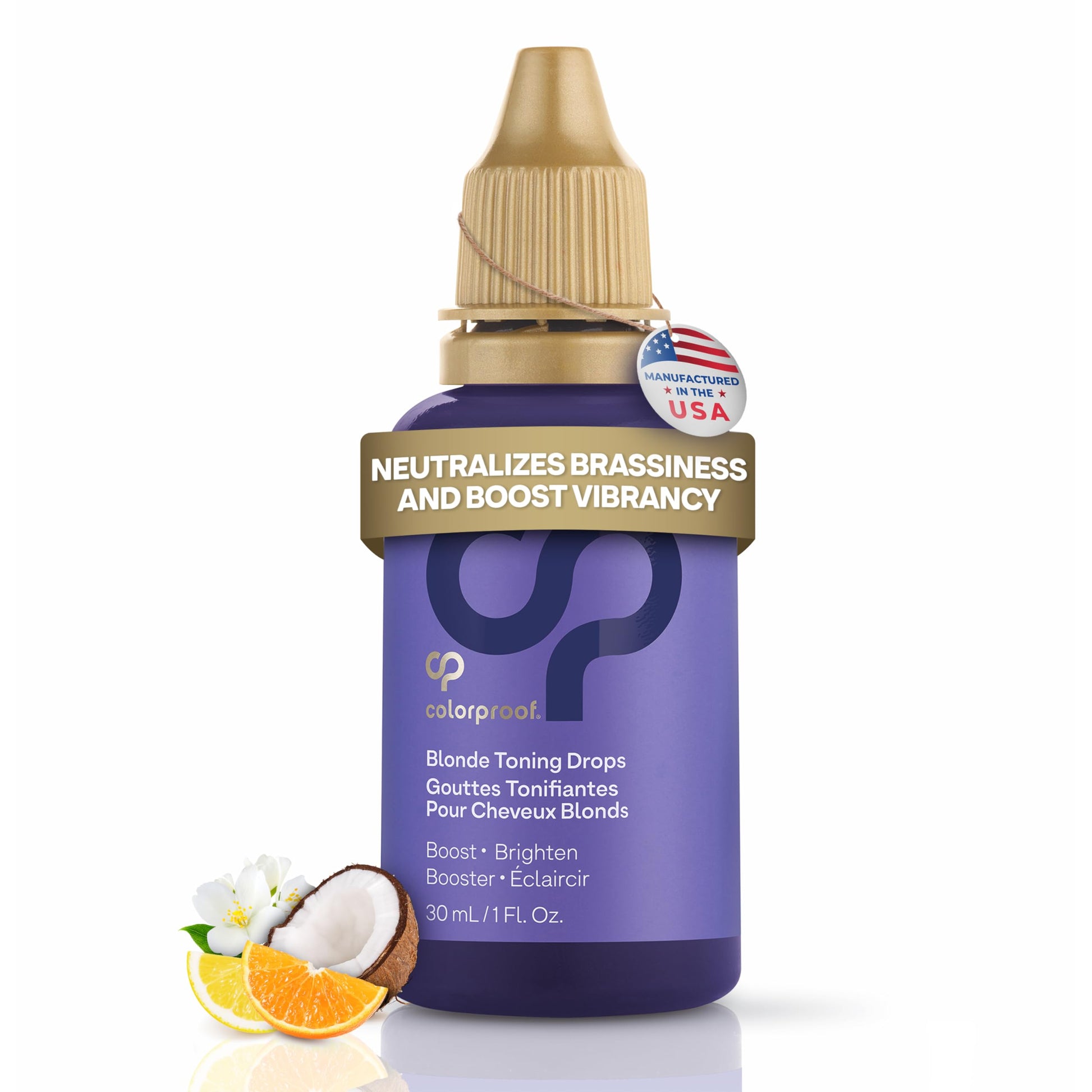 White Smoke Colorproof Toning Drops 1 Fl. Oz. Toner for Blonde Hair w/Citrus, Jasmine & Coconut Milk Scent, Highly-Pigmented, Instant Hair Toner
