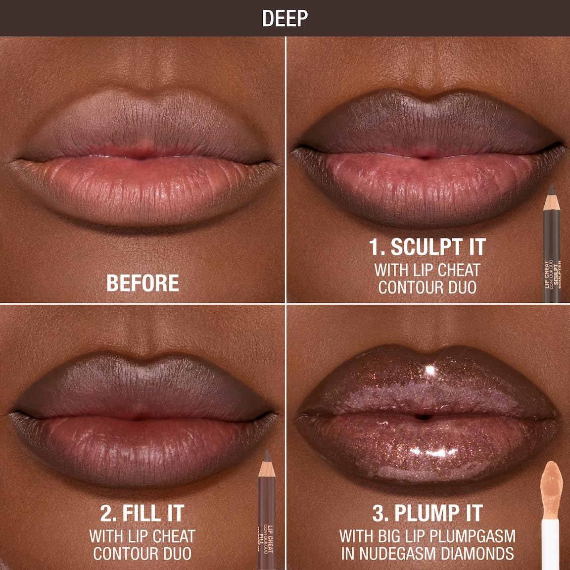 Sienna Charlotte Tilbury Lip Cheat Contour Duo - Dual-Sided Lip Liner Pencil