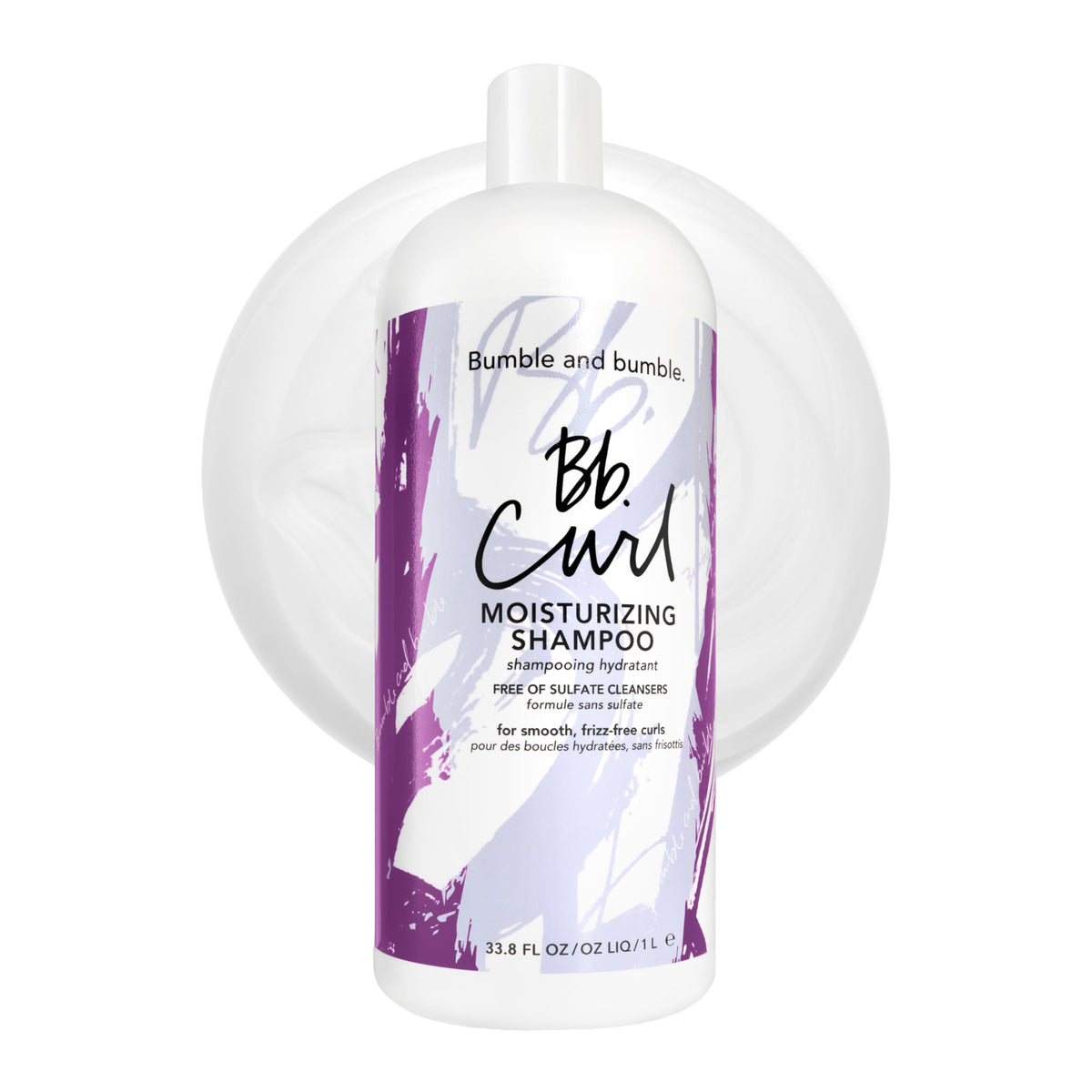 White Smoke Bumble and bumble. Curl Moisturizing Shampoo | Gently Cleanses Coils, Curls, Waves | Anti Frizz | Sulfate Cleanser Free | With Jojoba, Avocado + Coconut Oil | Pump Sold Separately, 33.8 Fl Oz
