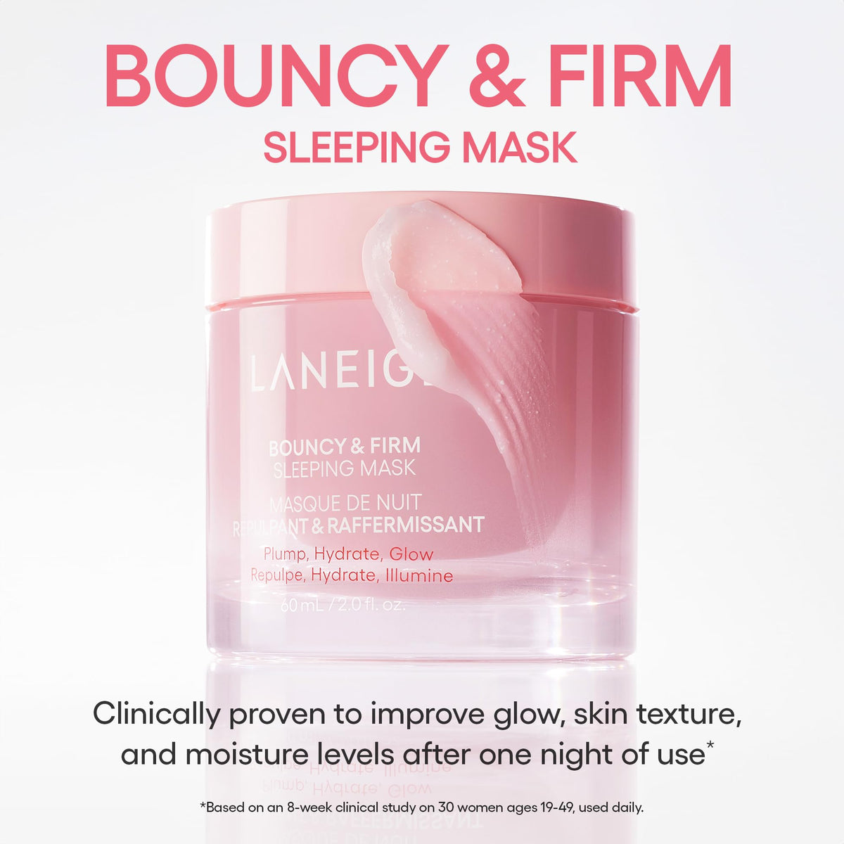 White Smoke LANEIGE Bouncy & Firm Sleeping Mask | Korean Overnight Face Mask
