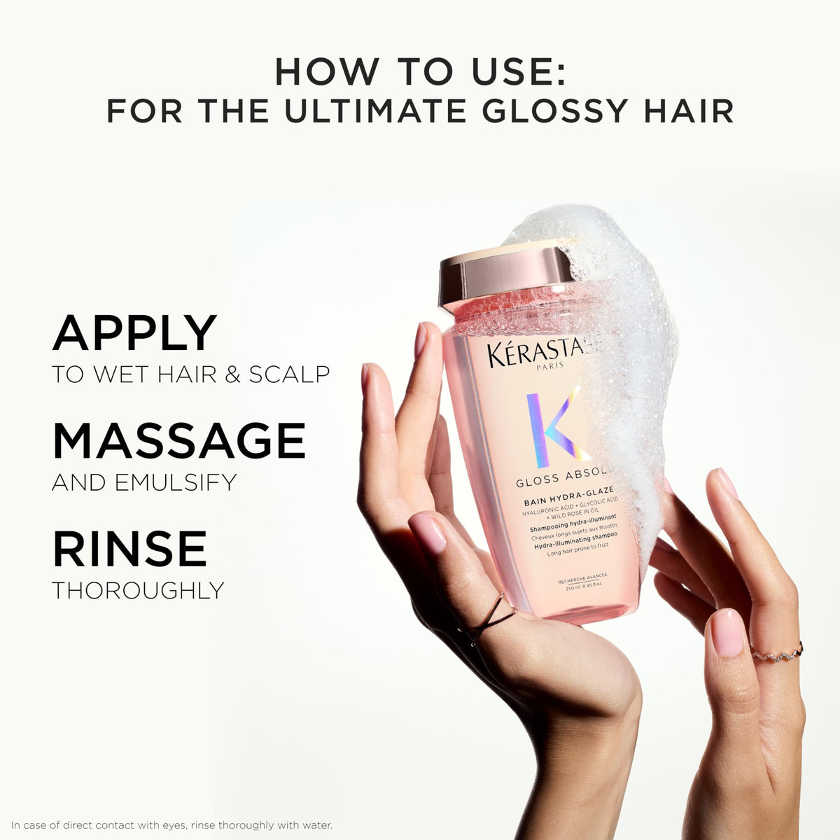 White Smoke Kerastase Gloss Absolu Shampoo Refill – Glossy Hair, 16.9 Fl Oz