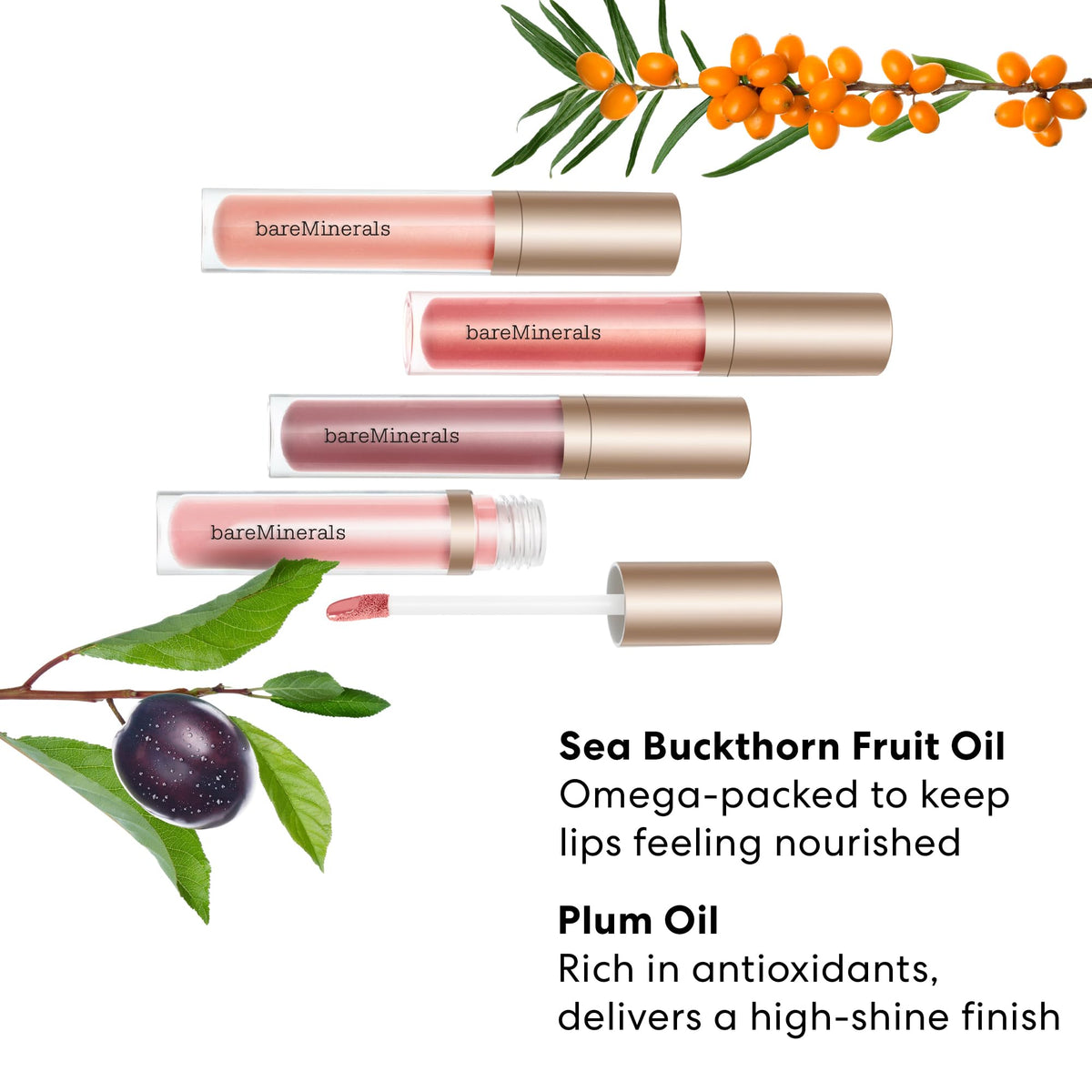 White Smoke bareMinerals Mineralist Lip Gloss-Balm, Adventure, 0.13 oz