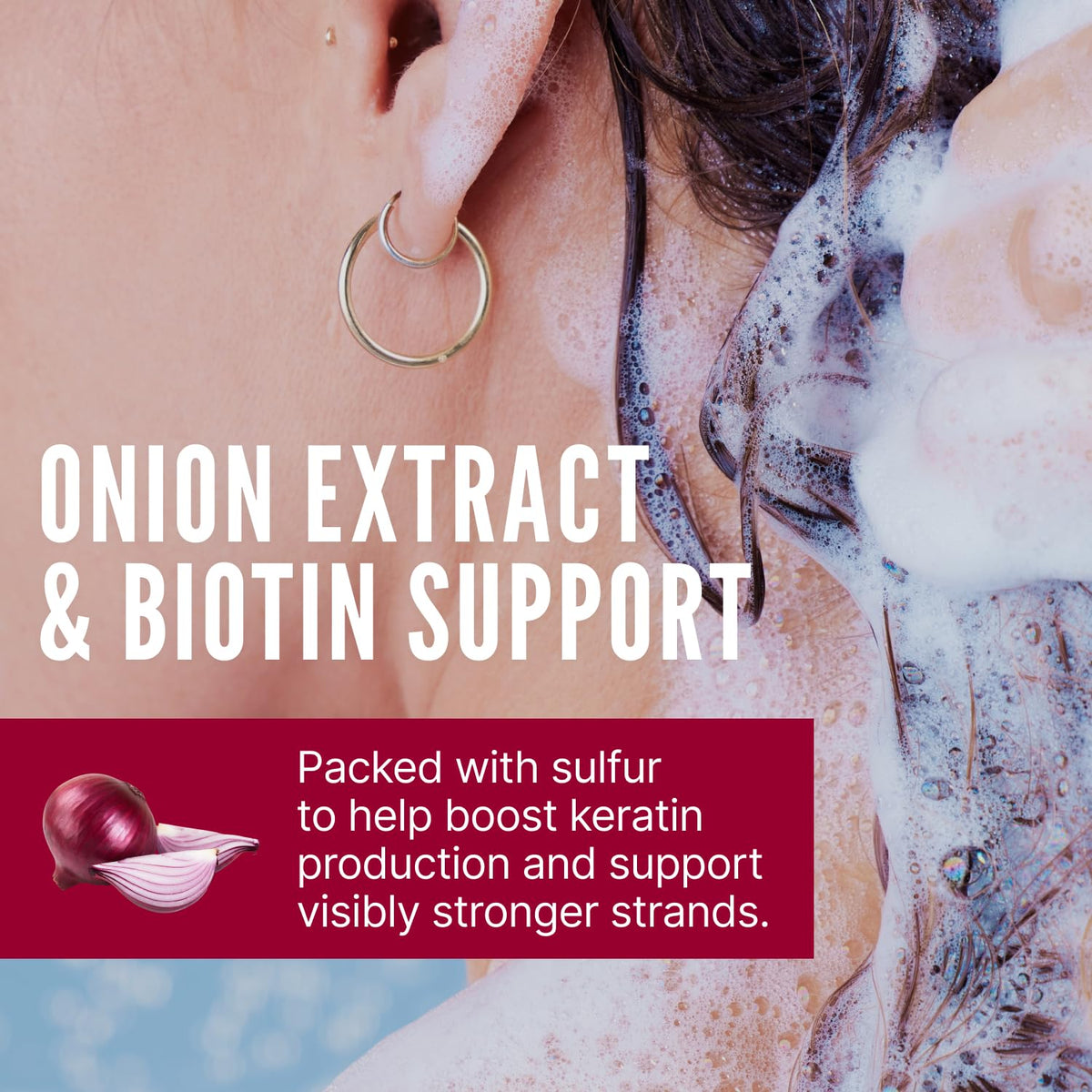 Dark Gray Scruples Biotin Onion Shampoo and Conditioner Bundle - Hair Growth Shampoo & Conditioner for Women to Strengthen & Hydrate - Made with Onion Extract & Biotin to Help Promote Growth (2 Pack)
