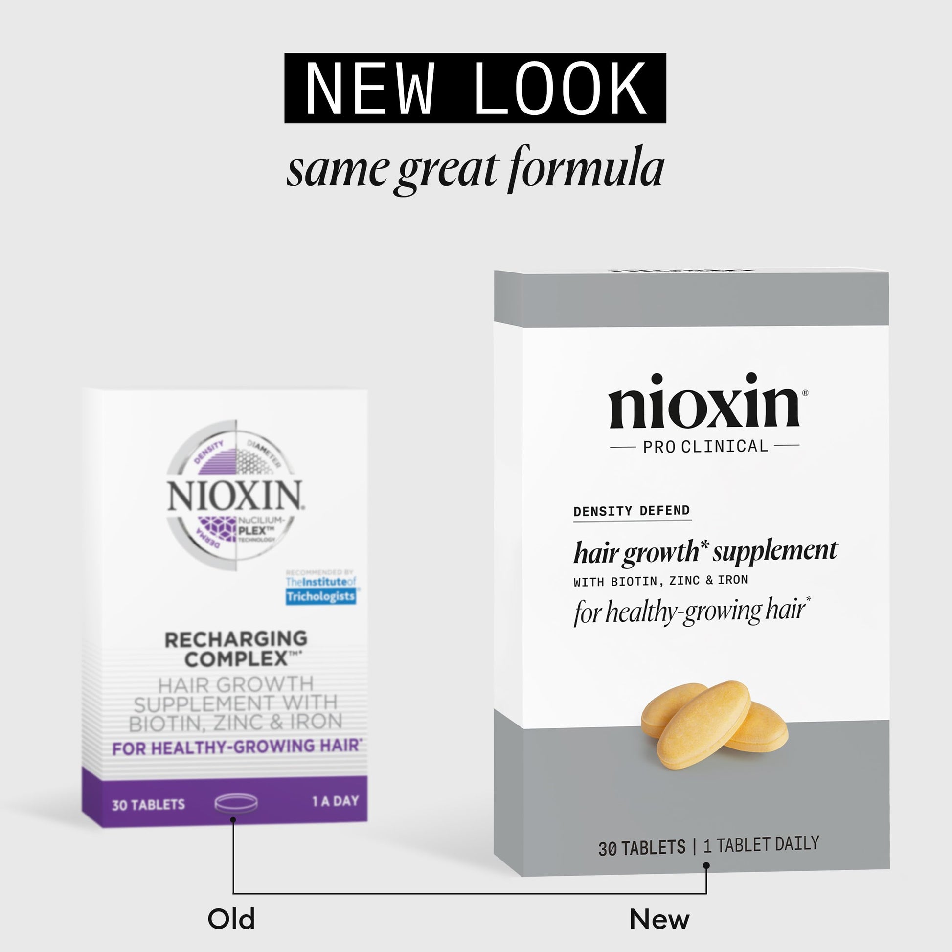 Lavender NIOXIN Density Defend Hair Growth Supplements | with Biotin, Zinc and Iron | for Hair Growth and Thickness | 30 Tablets