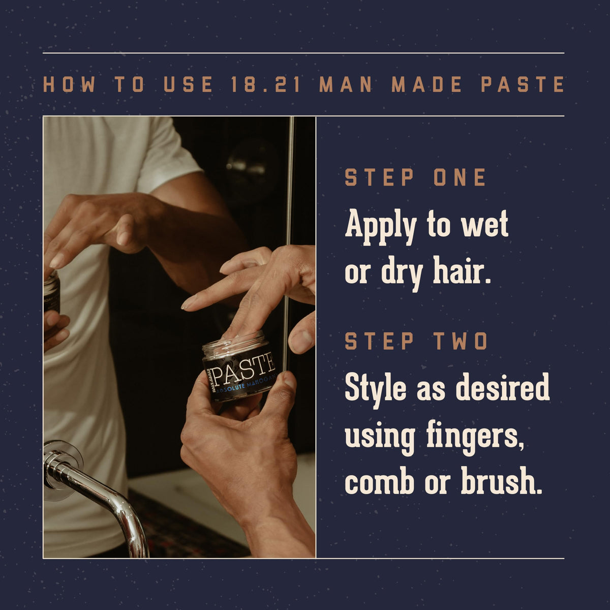 Dark Slate Gray 18.21 Man Made Hair Styling Product, 2oz. Absolute Mahogany Scent in Paste with Natural Shine Finish