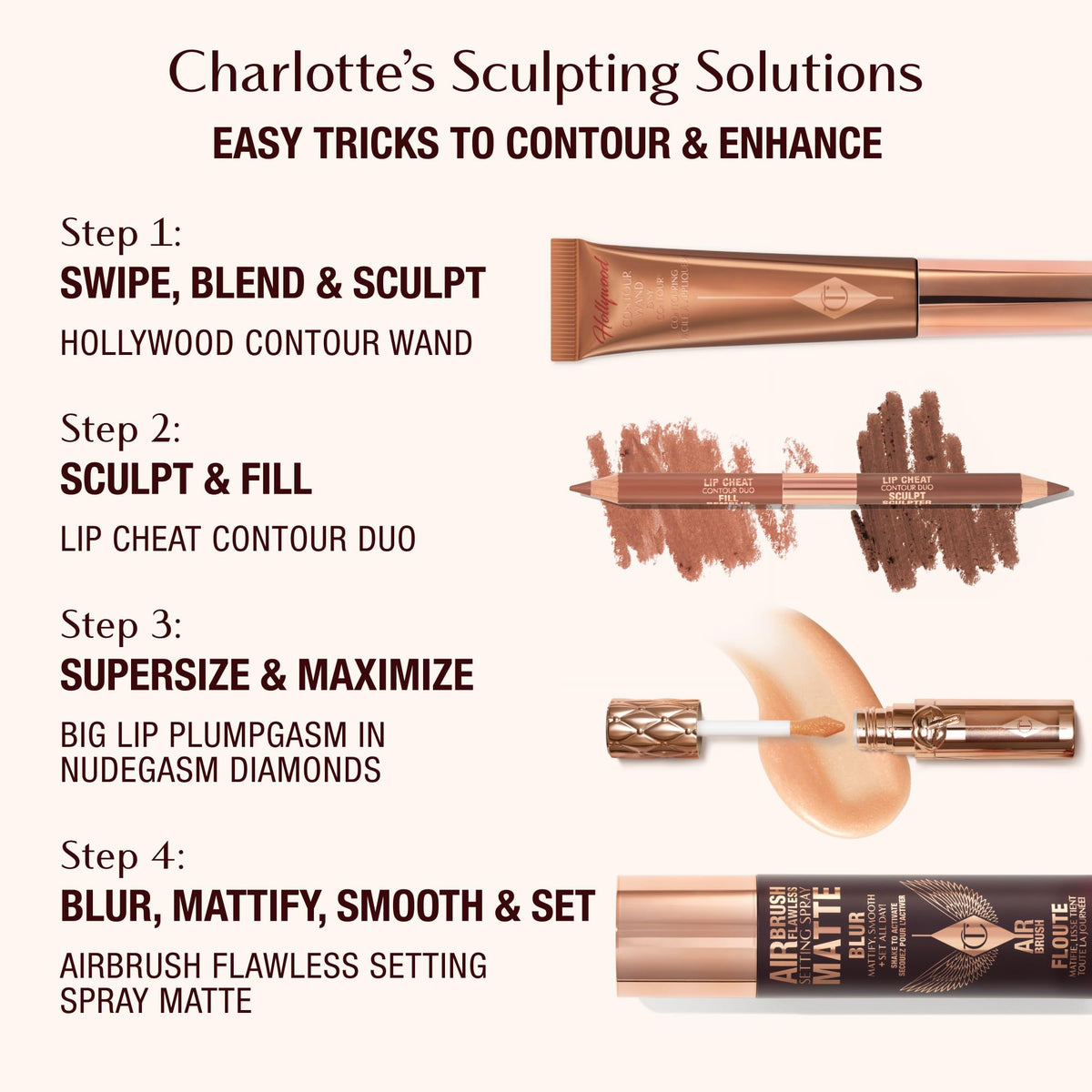 White Smoke Charlotte Tilbury Lip Cheat Contour Duo - Dual-Sided Lip Liner Pencil