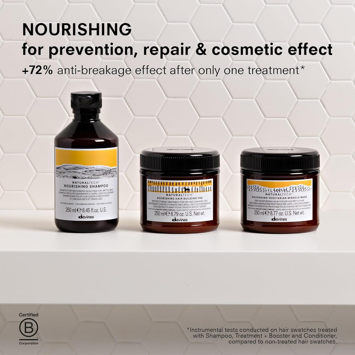 Light Gray Naturaltech Nourishing Vegetarian Miracle Mask, Replenishes Brittle Hair