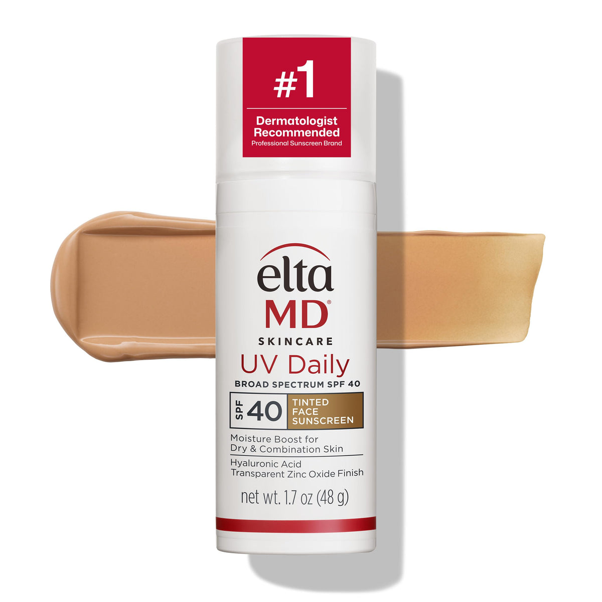 White Smoke EltaMD UV Daily Deep Tinted Face Sunscreen Moisturizer, SPF 40, 1.7 oz
