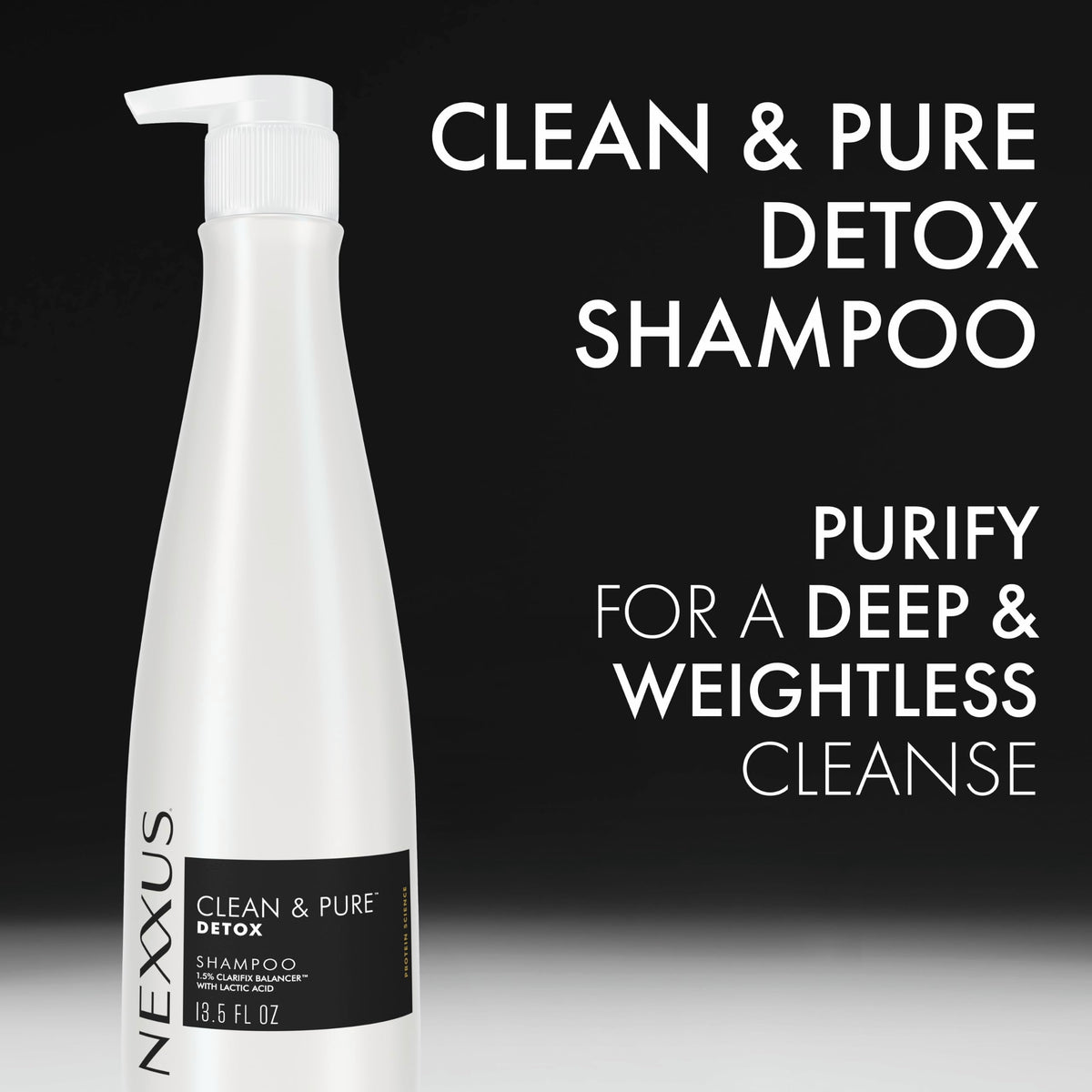 Black Nexxus Clean & Pure Detox Clarifying Shampoo 13.5 oz