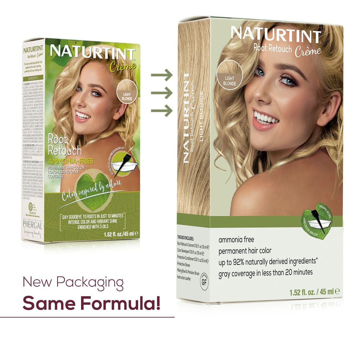 White Smoke Naturtint Light Blonde Root Retouch Crème Permanent Hair Color - Ammonia Free, Conceal Grays, No Artificial Scent, 1.52 Fl Oz