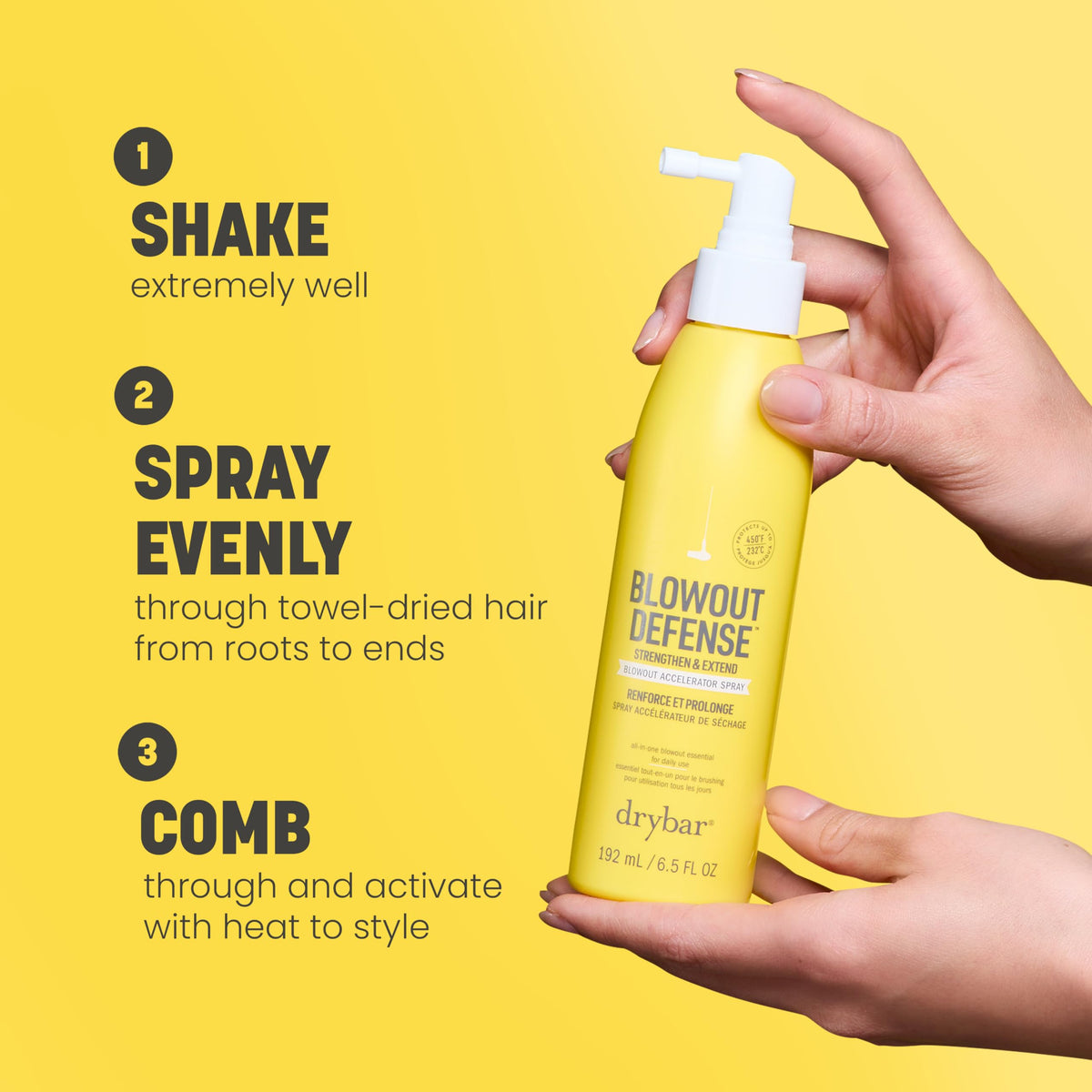 Sandy Brown Drybar Blowout Defense Strengthen & Extend Blowout Accelerator Spray