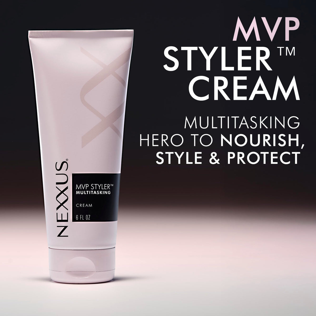 Black Nexxus Styling Hair Cream MVP Styler Multitasking Cream, 6 oz