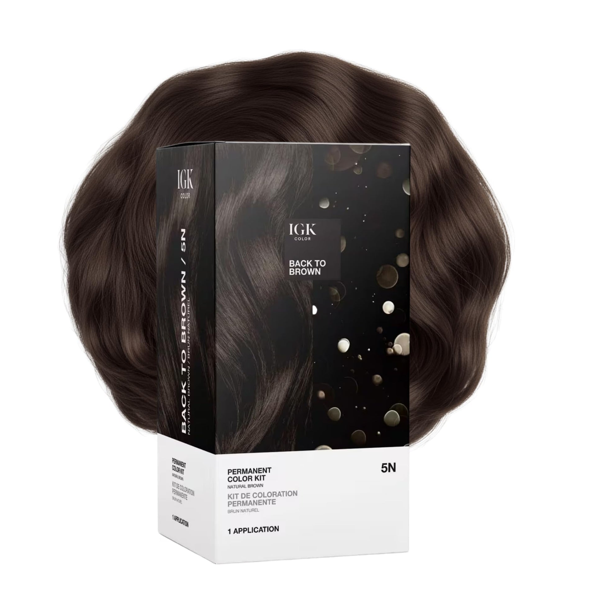 White Smoke IGK Permanent Hair Color Kit | 5N Back To Brown Natural Brown | Salon-Quality Permanent Hair Dye | 100% Gray Hair Coverage | Ammonia-Free Color for Shinier, Softer Hair