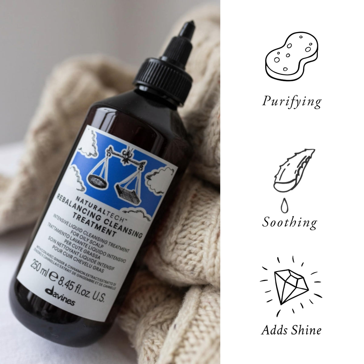 White Smoke Naturaltech Rebalancing Cleansing Treatment, for greasy scalp & heavy hair