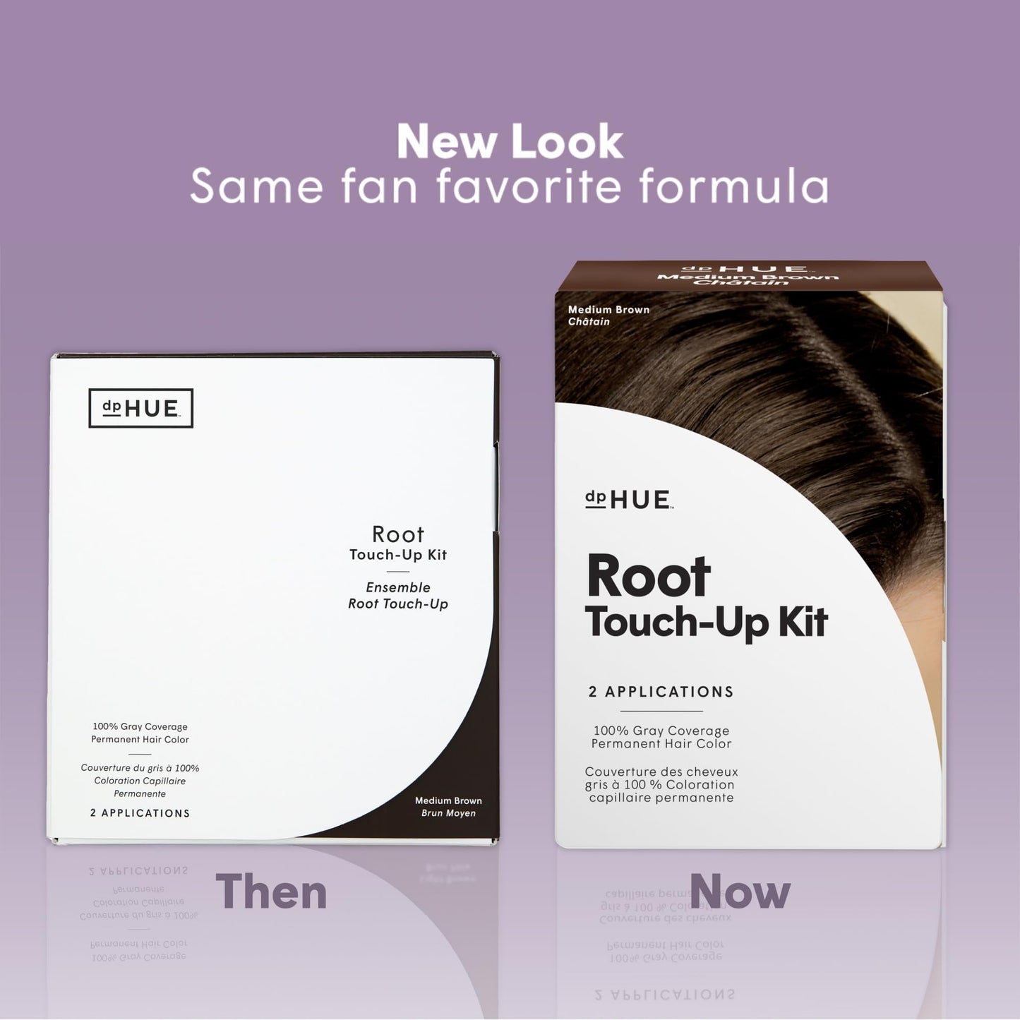 White Smoke dpHUE Root Touch-Up Kit, Medium Brown - Permanent Hair Color for Gray Coverage - Includes Two Applications - Paraben, SLS & SLES Sulfate Free - Leaping Bunny Certified