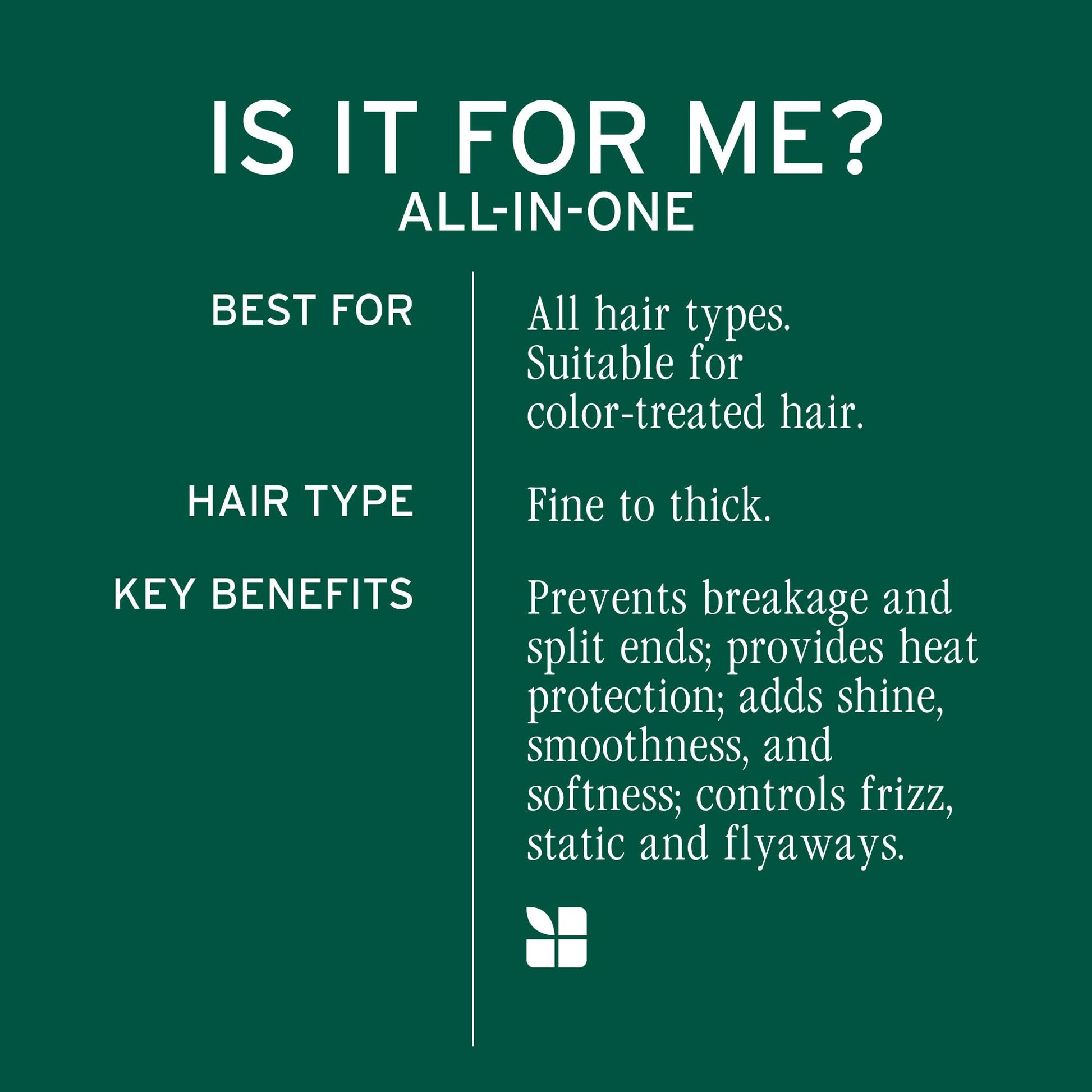 Dark Slate Gray Biolage All-In-One Multi-Benefit Spray - Leave-In Treatment, Heat Protectant, Shine, Frizz Control, For All Hair Types, Coconut Oil, Vegan & Paraben-Free, 1 Fl Oz, Packaging may vary