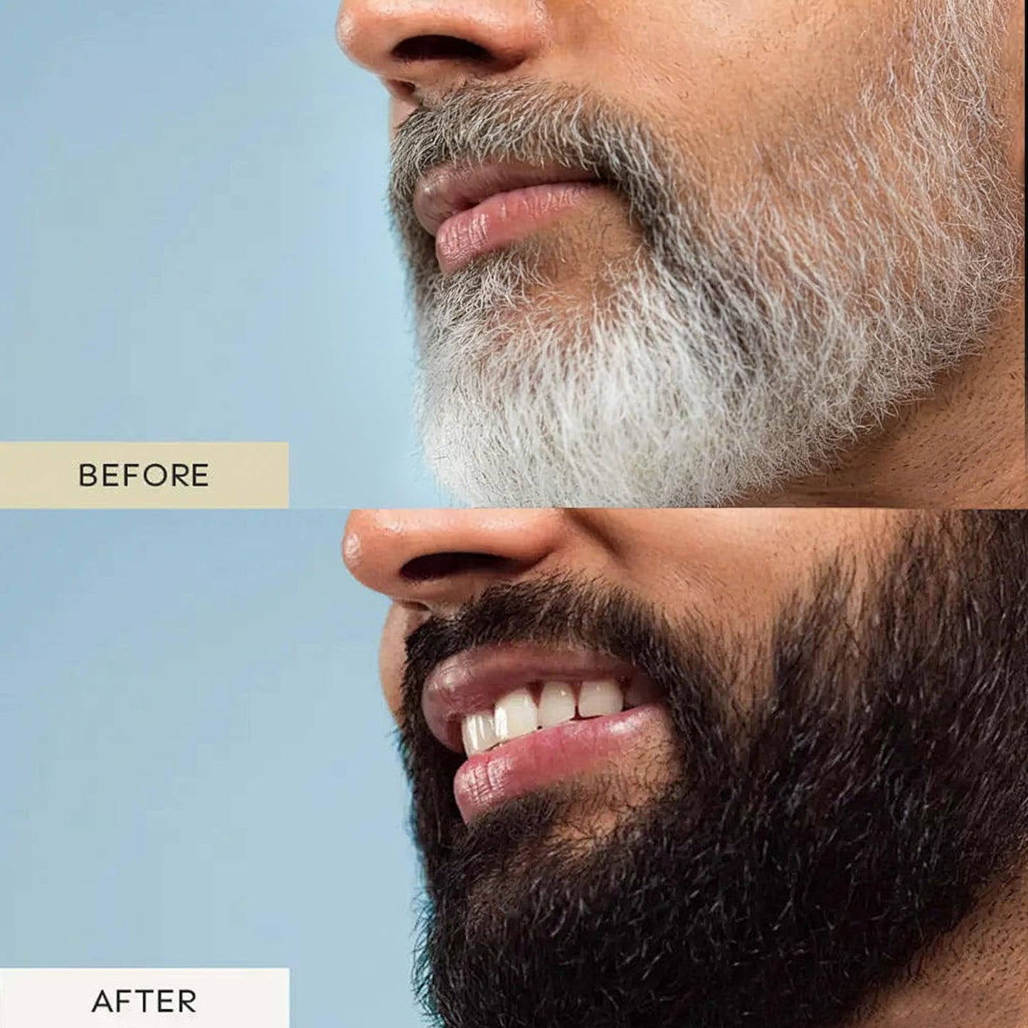Light Steel Blue Beard Dye For Men, 10-Minute Instant Gray Coverage, 3 in 1 Black Mens Beard & Mustache Dye Shampoo with 4-6 Weeks Lasting Color, Nourishing with Argan Oil & Noni Fruit, No-Mess Application 6.76 Fl Oz