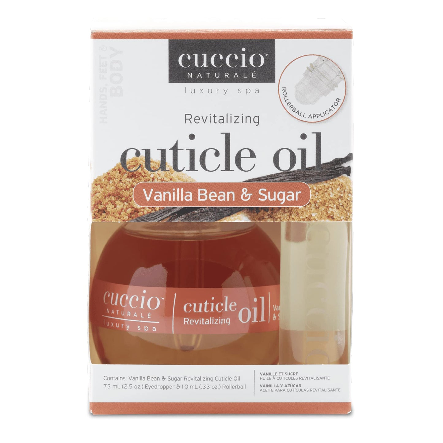 Lavender Cuccio Naturale Cuticle Revitalizing Oil Set - Hydrating Oils for Instant Cuticle Repair for Dry, Damaged Skin and Nails - Paraben and Cruelty-Free Formula - Vanilla Bean and Sugar Fragrance - 2 pc