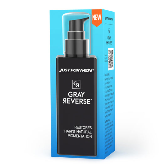 White Smoke Just for Men Gray Reverse Daily Hair Serum, Gradually Reduces Gray Hair, Easy Dye-Free Serum, 6.7oz