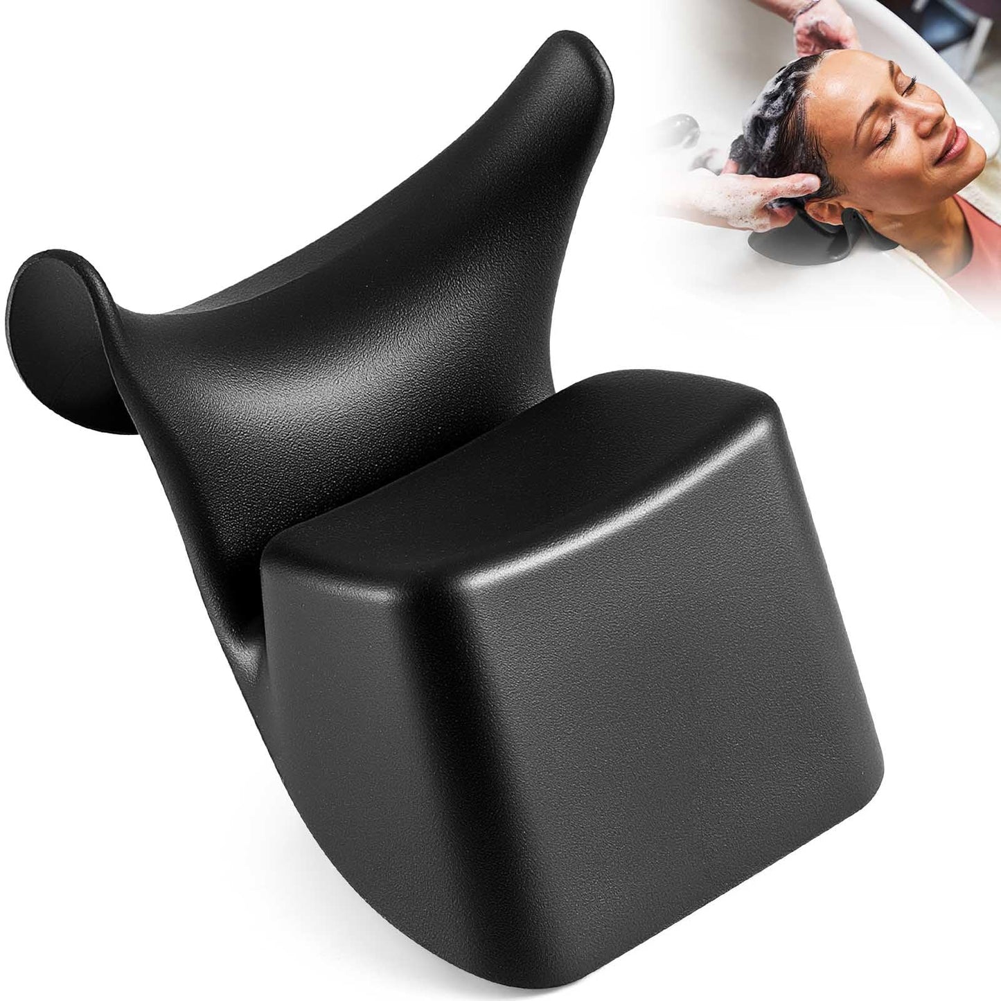 White Smoke Chunful Shampoo Bowl Neck Rest Silicone Hair Washing Tray Support for Sink Comfortable Salon Shampoo Bowl Neck Cushion Rest Pillow for Home Salon, Beauty Salons, Barbershop, Spa