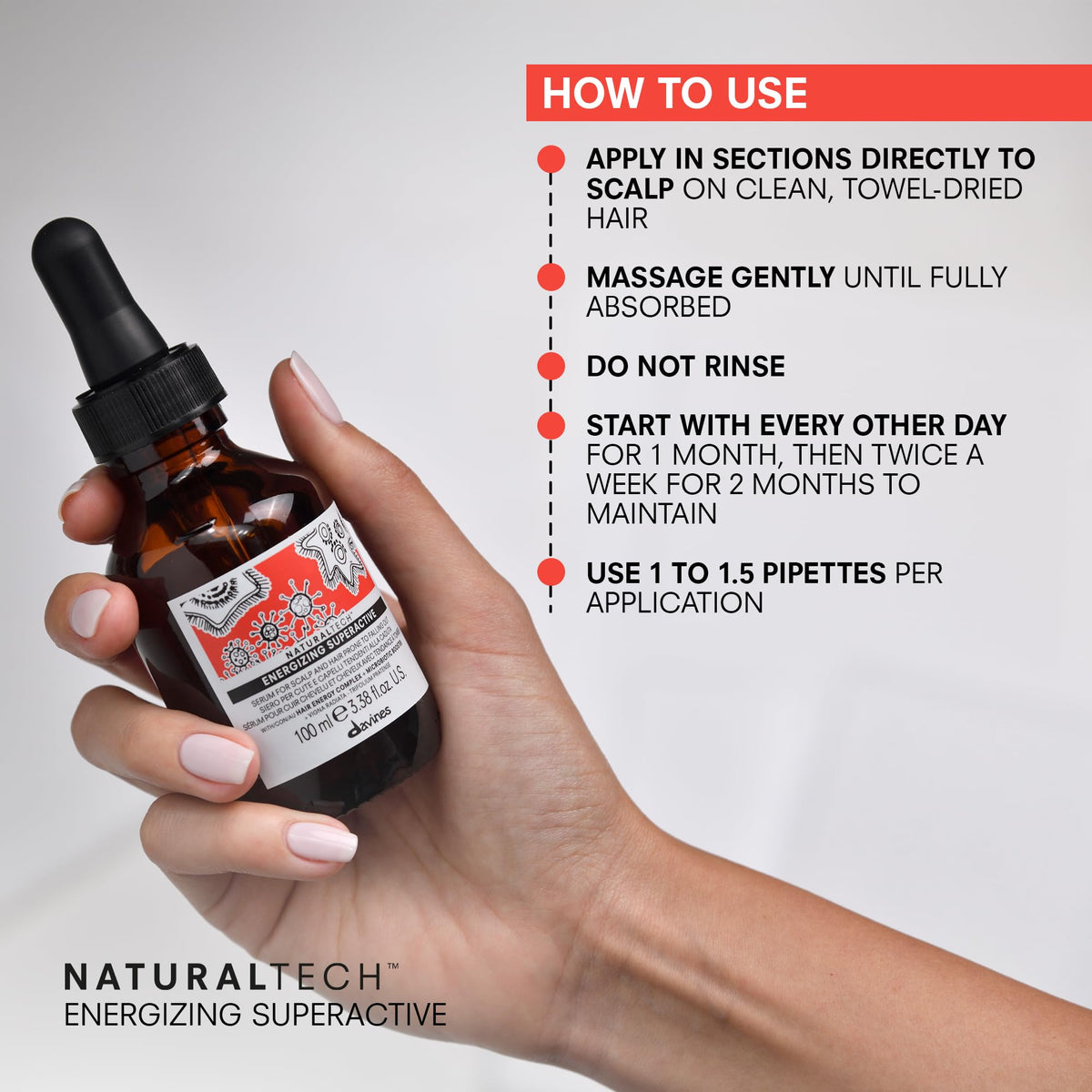 Light Gray Naturaltech Energizing Superactive Anytime Serum for faster hair growth