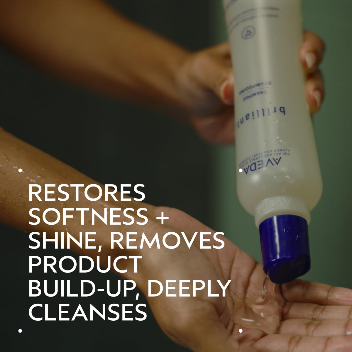 Black AVEDA Brilliant Shine Boosting Shampoo | Adds Shine | Clarifying Shampoo Removes Product Build-Up | All Hair Types | Jasmine, Rose, Clove Aroma | 8.5 Fl Oz