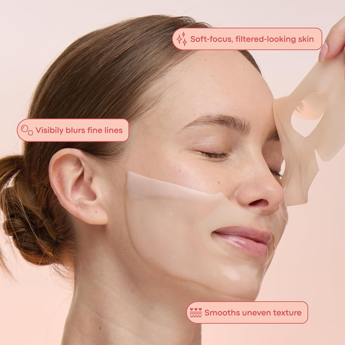Bisque TONYMOLY Mask Melt Blurring Mask, 4-Pack - Argireline, Syn-Ake Peptide