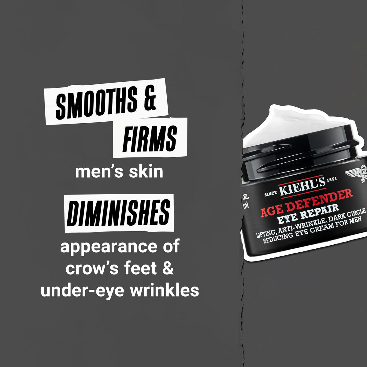 Dark Slate Gray Kiehl's - Age Defender Eye Repair - Reduces Dark Circles - 0.5 fl oz