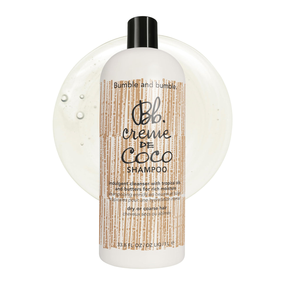 White Smoke Bumble and bumble. Creme De Coco Shampoo | Provides Rich Moisture and Shine | Reduces Frizz | With Coconut Kukui Nut Murumuru Butter | For Dry Medium to Thick Curly, Wavy, Straight Hair