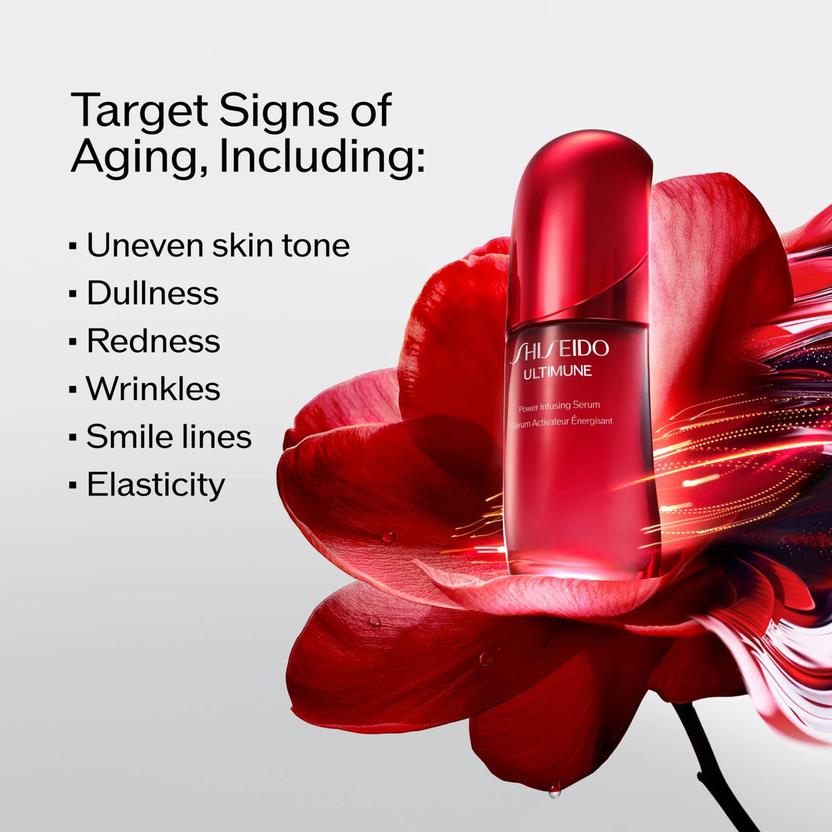Lavender Shiseido Correct & Prevent Set - Clarifying Cleansing Foam (50mL), Eudermine Activating Essence (70mL) Ultimune Power Infusing Serum (75mL) & Vital Perfection Advanced Cream (15mL) - $266 Value